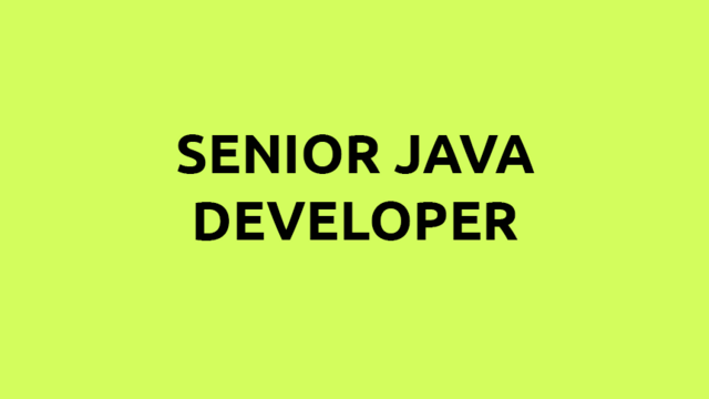 IT Job - Senior Java Developer - Sprint CV